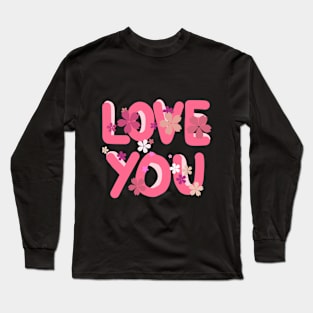 handwriting love you Long Sleeve T-Shirt